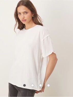 Free People oversized t-shirt in ivory  Size M
